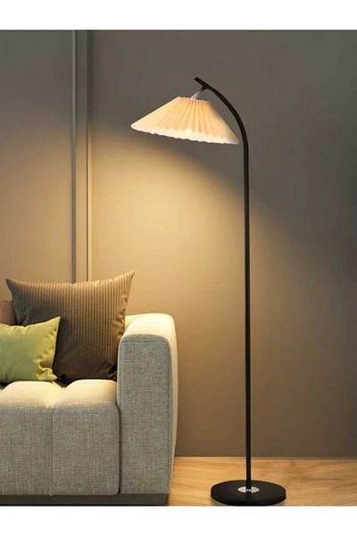 COOYA Nordic Simple Vertical Floor Lamp, With 12W Tricolor Lamp, Eye-Protecting, E27, for living room