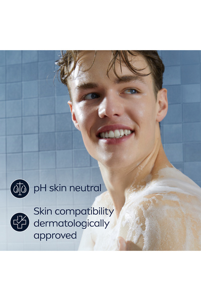 NIVEA MEN Vitality Fresh Shower Gel 3in1, Body Wash Masculine Scent, 250ml, Pack of 3