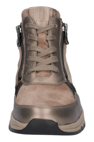 Waldläufer Damen Mid Sneaker H-april Mid Top 957702 400 Goldfarben 212 Bronce Nougat Leder Mit Eva & Herausnehm