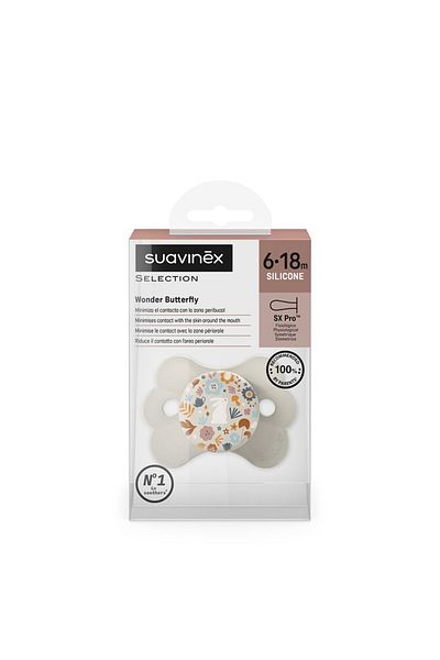 Suavinex Physiological pacifier 6-18 months, beige, Wonderland Butterfly Suavinex