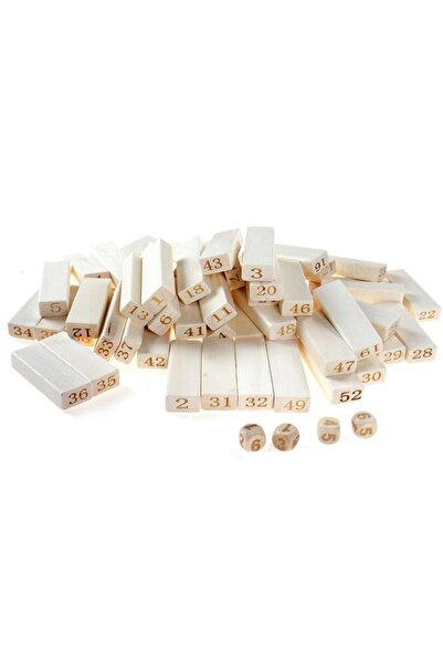 rexa لعبة مكعبات خشبية قابلة للتكديس مكونة من 54 قطعة - لعبة برج كلاسيكية للأطفال والعائلة، ارتفاع 29 سم