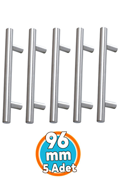 NZB Mobilya Mutfak Çekmece Dolap Dolabı Kulbu Kulpu Kulpları 96 mm - 9.6 cm) İnox Metal 5 Adet