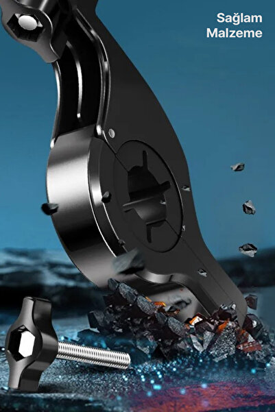 Techmaster Motorsiklet Bisiklet Atv Scooter Kıskaçlı Telefon Tutucu Tutacağı C018