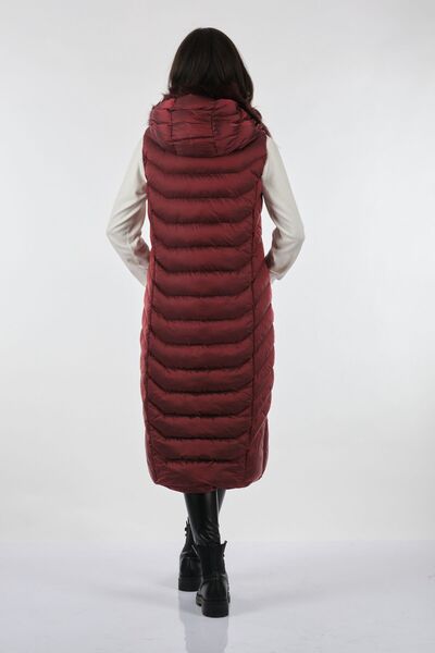 Desen Жіночий жилет з капюшоном, бордовий 21221475