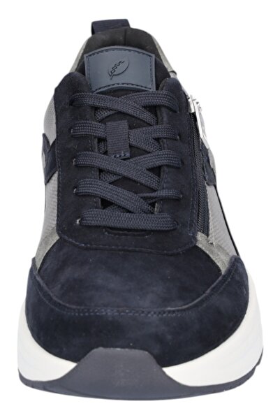 Waldläufer Herren Low Sneaker H-hack Low Top 738002 103 Grau 194 Grau Notte Leder Mit Eva & Herausnehmbar