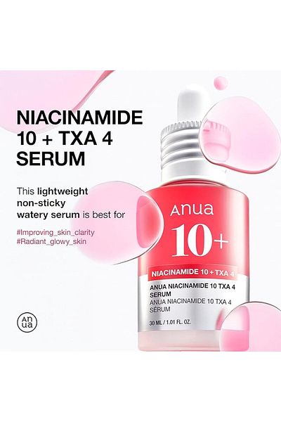 ANUA Niacinamide 10 + TXA 4 Serum, Hyaluronic Acid