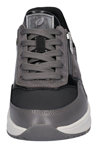 Waldläufer Damen Low Sneaker H-mara Low Top 765001 103 Grau 201 Grau Leder Mit Eva & Herausnehmbar