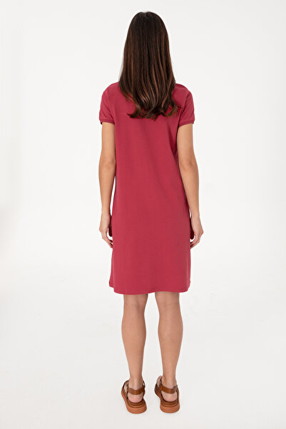 U.S. Polo Assn. Women's Cherry Polo Neck Mini Length Knitted Dress 50305853-Vr223