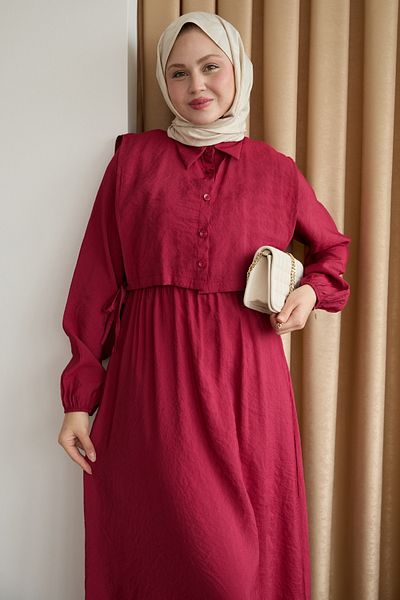 InStyle Red Dress with Bolero Tie