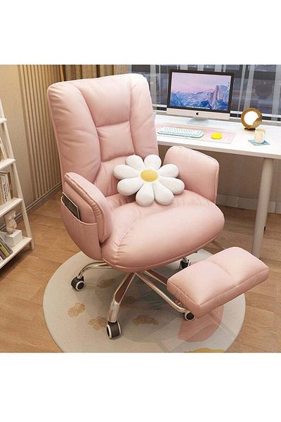 COOYA 110×60cm Office Gaming Chair Table, With well-padded seat and backrest, retractable footrest