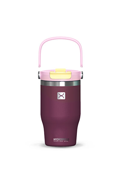 Hydrobrew Vacuum Insulated Tumbler w/ handle, 500ml Purple