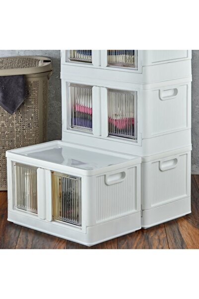 Kikharo ® Tek Katlı (1 Ünite) Üst Üste Eklenebilir Demonte Mutfak ve Banyo Düzenleyici Raf-Beyaz