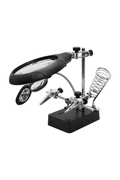 Blow Kit Lupa 3-in-1 Marire 2.5x cu Lampa LED, Suport si Clesti de Fixare pen...