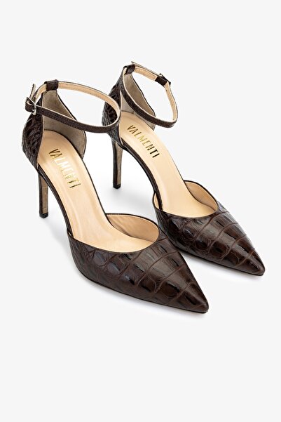 Valmenti Дамски кафяви обувки на ток