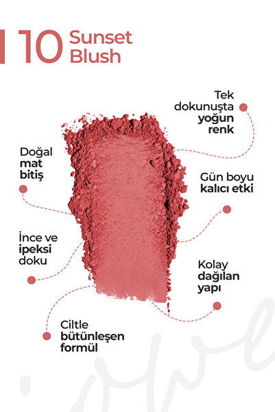 JOWE Powder Blush Allık - 10 Sunset Blush