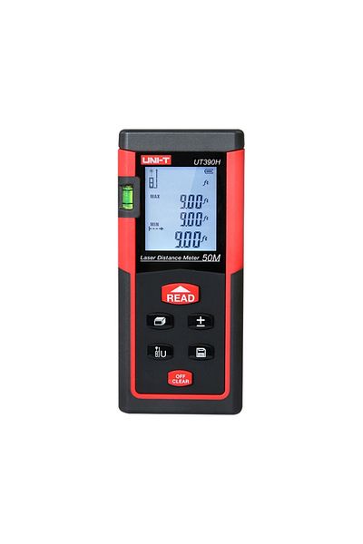 Blow Laser Rangefinder Blow with LED Display, Built-in Bubble, Automatic Calibration, 50m Range