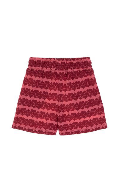 U.S. Polo Assn. Girl's Cherry Heart Pattern Printed Knitted Shorts 50306302-Vr223