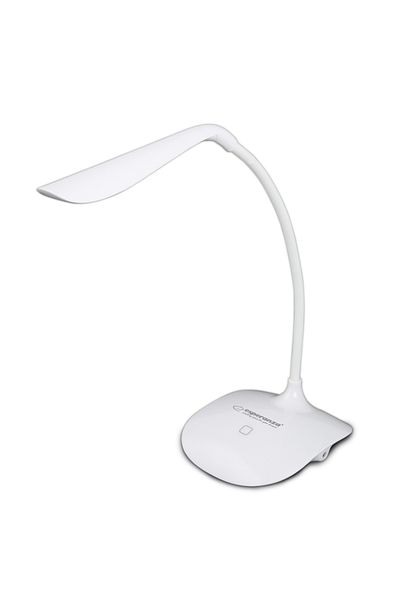 ESPERANZA Led Lamp, Flexible Arm 21 Cm, Dual Power Supply, Cable 110 Cm, 4 X Aaa, White