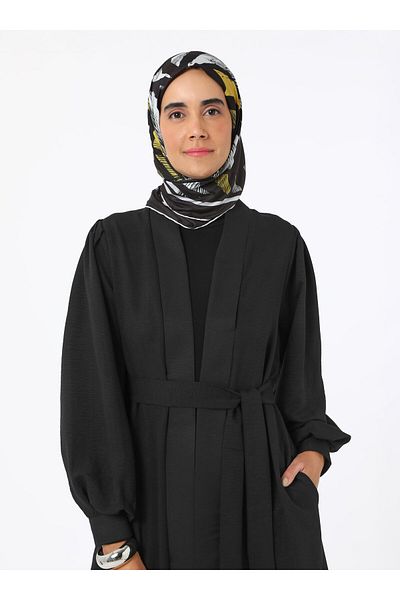 Refka Λεπτομέρεια δεσίματος Abaya- Μαύρο - Refka