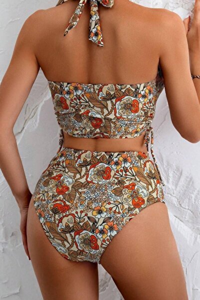 BELLA NOTTE Kadın Kaplı Astarlı Yüksek Bel Bikini Takımı