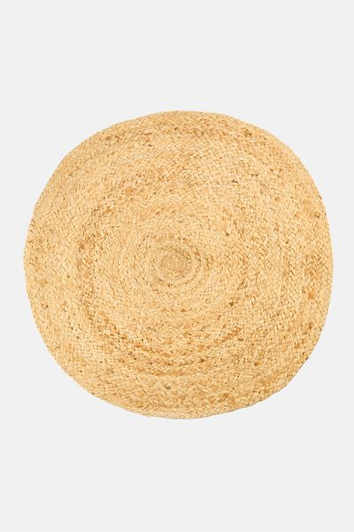 Muy Mucho Round Jute Rug 60 Dia cm, Beige