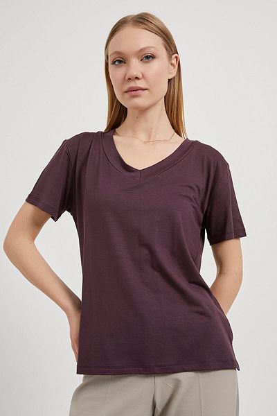 Arma Life Tricou mov cu mânecă scurtă și decolteu în V pentru femei