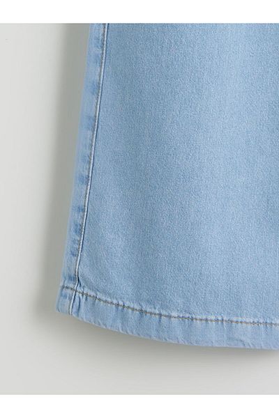 LC Waikiki New Season Wideleg Girls Cargo Jean Trousers - S5Gb57Z4