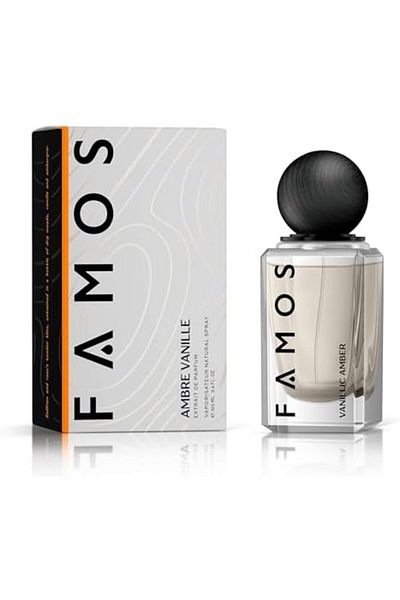 Famos Ambre Vanille Extrait de Parfum 100ml – Unisex Woody Fragrance | Saffron, Patchouli & Vanill