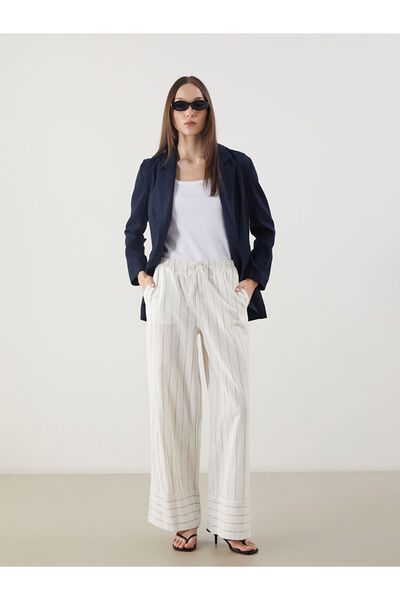 LC Waikiki Esvab • Modern & Distinctive Women's Striped Linen Blend Pants wit...