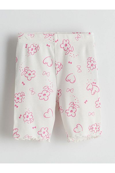 LC Waikiki New Season Printed Girls Short Leggings 2-Piece - S5Ir56Z1
