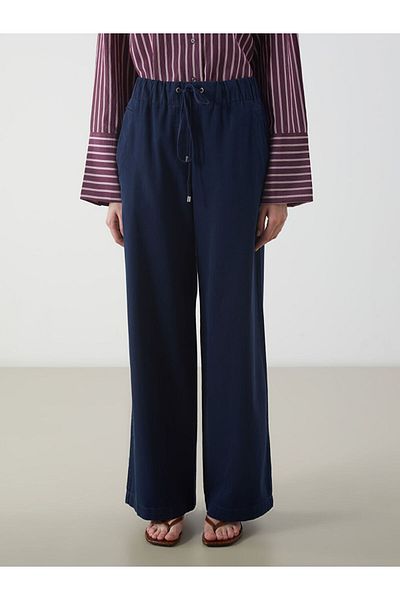 LC Waikiki Pantaloni de damă din denim cu talie elastică cu picioare largi de sezon nou - S5K761Z8