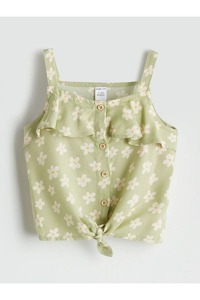 LC Waikiki New Season Square Collar Floral Κοριτσίστικο πουκάμισο - S5ML72Z1
