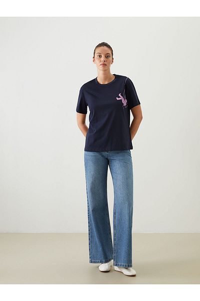 LC Waikiki New Season Crew Neck Printed Women's T-Shirt - S5Kr10Z8