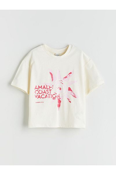 LC Waikiki New Season Crew Neck Girls' T-Shirt - S5Ma85Z4