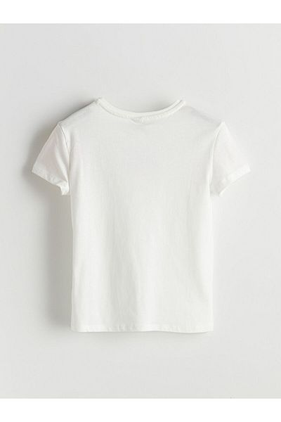 LC Waikiki New Season Crew Neck Stone Girls' T-Shirt - S5L312Z4