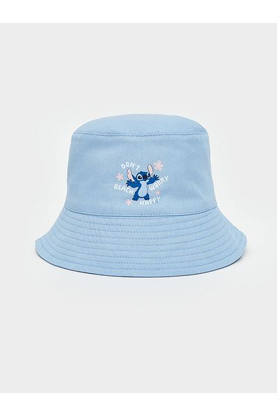 LC Waikiki Blue Stitch Embroidered Girl's Bucket Hat