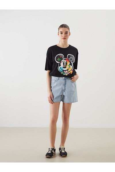 LC Waikiki Sort de jeans pentru femei cu talie înaltă Mom Fit - S5LU76Z8