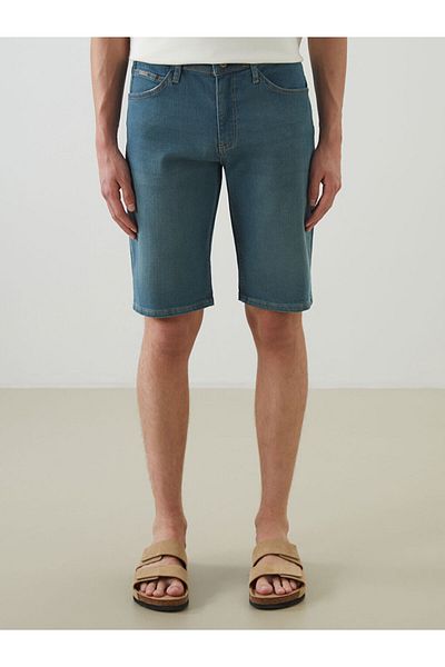 LC Waikiki Jeans Green Standard Fit Men's Jean Shorts