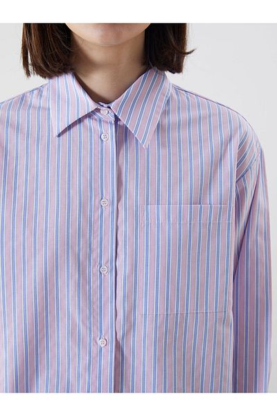 LC Waikiki New Season Striped Oversize Poplin Women's Shirt Tunic - S5Mp95Z8
