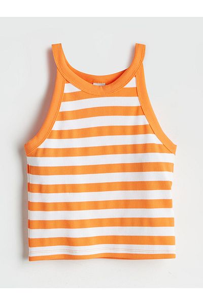 LC Waikiki New Season Halter Neck Girls Crop Tank Top - S5L209Z4
