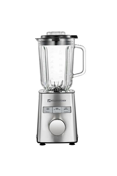 Muller Kitchen Mueller Kitchen Electric Blender With 1.5l Glass Jar, 1000w, Steel - Mk-6065