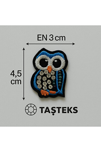 Taşteks Ütülenebilen veya Sticker Olarak Kullanılabilen Baykuş Figürlü Taşlı ...