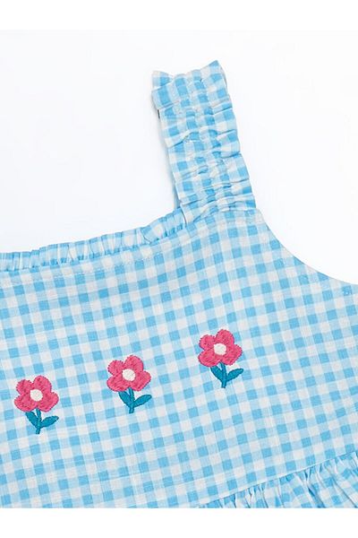 LC Waikiki Rochie de in pentru fetiță cu guler pătrat de sezon nou - S5ER45Z1