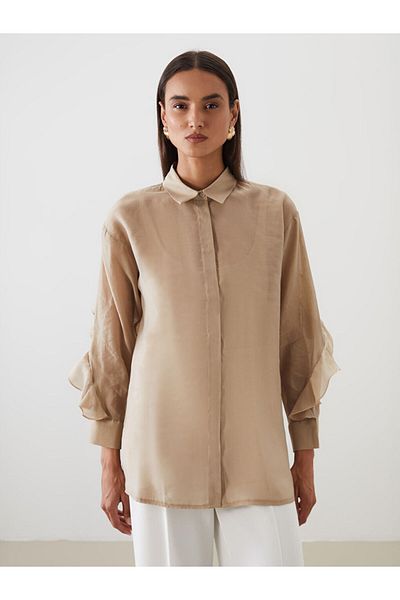 LC Waikiki New Season Ruffled Women's Shirt Tunic - S5Ms09Z8