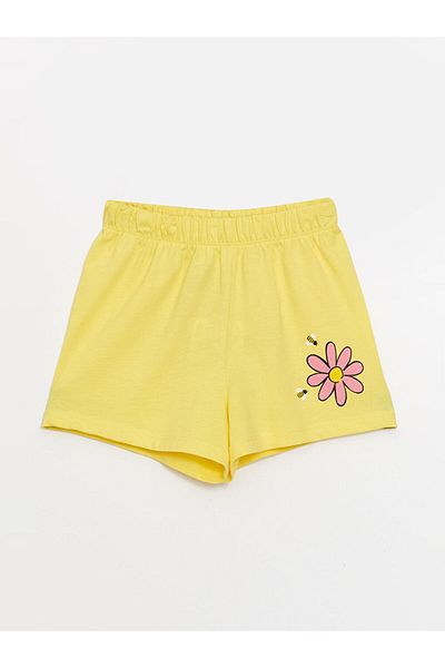 LC Waikiki New Season Elastic Waist Floral Baby Girl Shorts 2-Piece - S4O370Z1