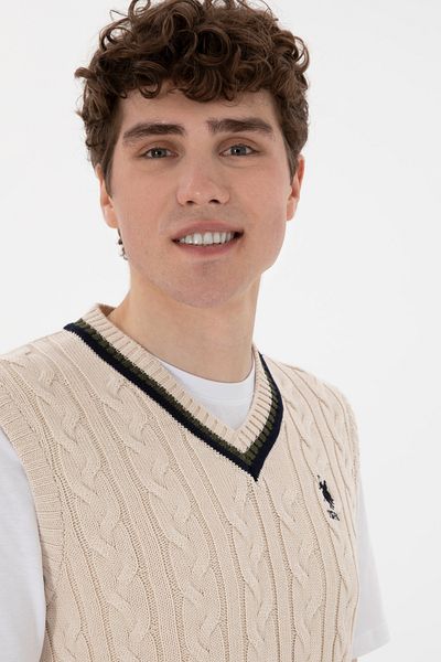 U.S. Polo Assn. Men's Cream Sweater 50295889-Vr071