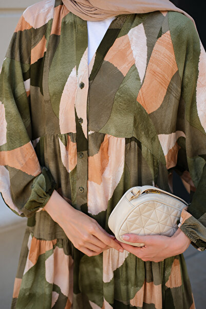 LOCCO Women's Shape Pattern Dress Green