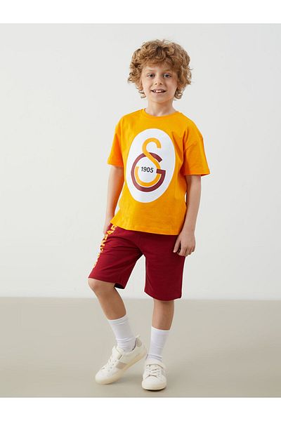 LC Waikiki Lcw Printed Boys' T-Shirt and Shorts 2-Piece