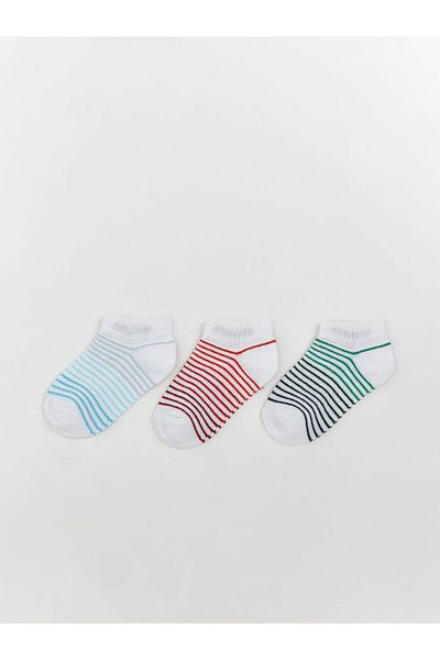 LC Waikiki New Season Striped Boy's Booties Socks 3-Piece - S5M869Z1