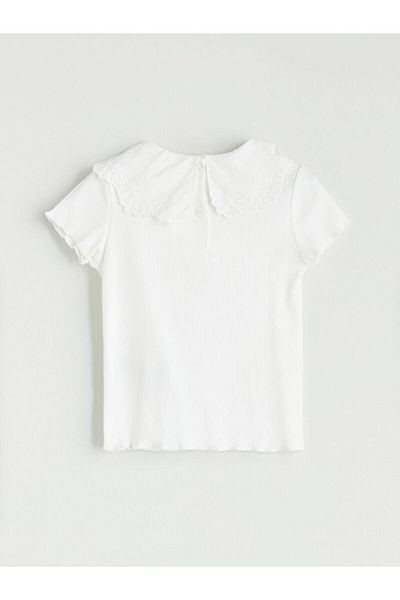 LC Waikiki New Season Baby Collar Embroidered Girl's Blouse - S5Q940Z1